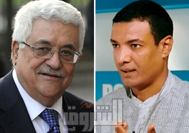 هشام الجخ والرئيس الفلسطيني محمود عباس